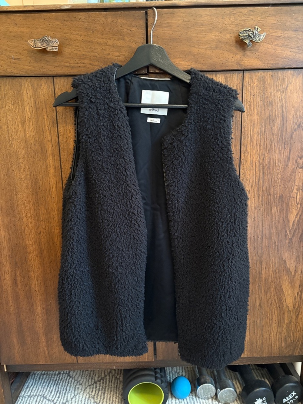 Wilfred Black Faux Shearling Vest